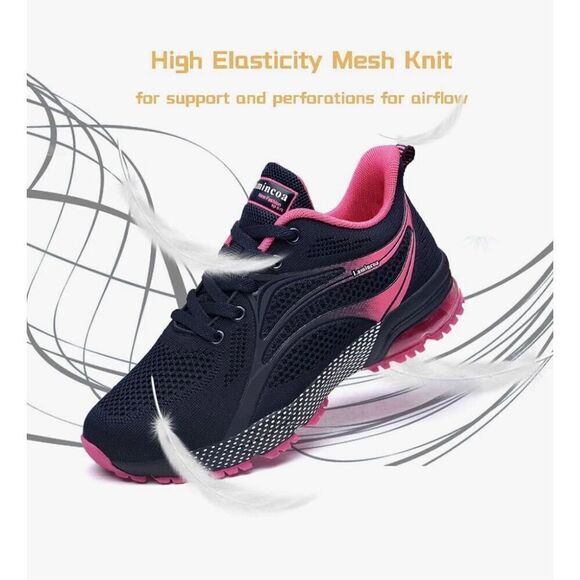 Lamincoa Women Air Running Shoes Athletic Sneakers Non Slip Blue Pink Size 7.5-8 - Picture 12 of 16